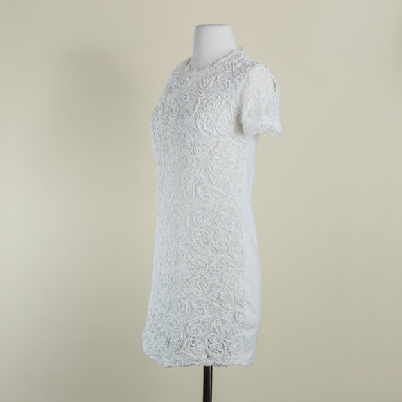 Zara White Textured Mini Dress - Picture 5 of 11